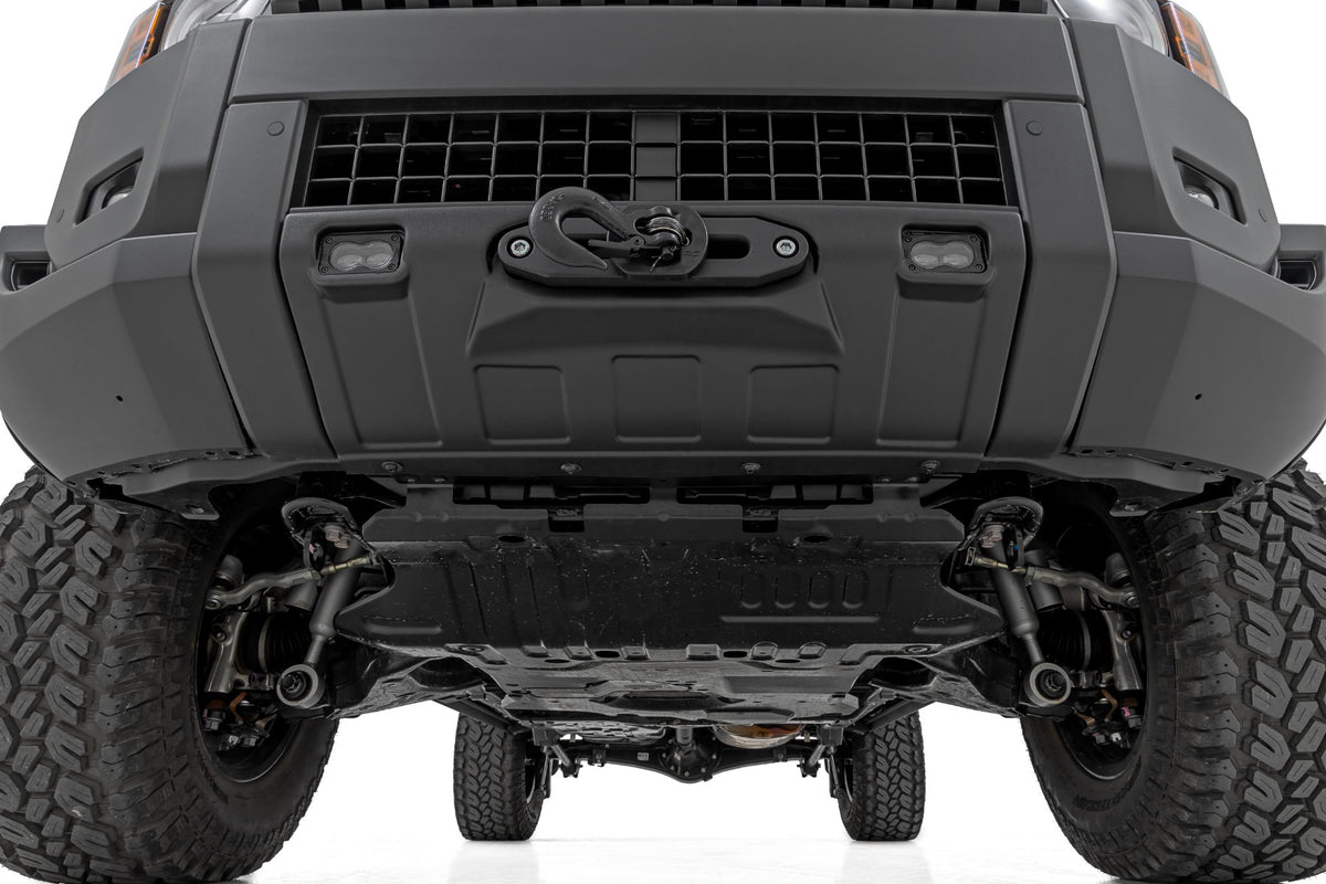 Hidden Winch Mount White SAE Fog Toyota Land Cruiser 4WD (2024-2026) Rough Country