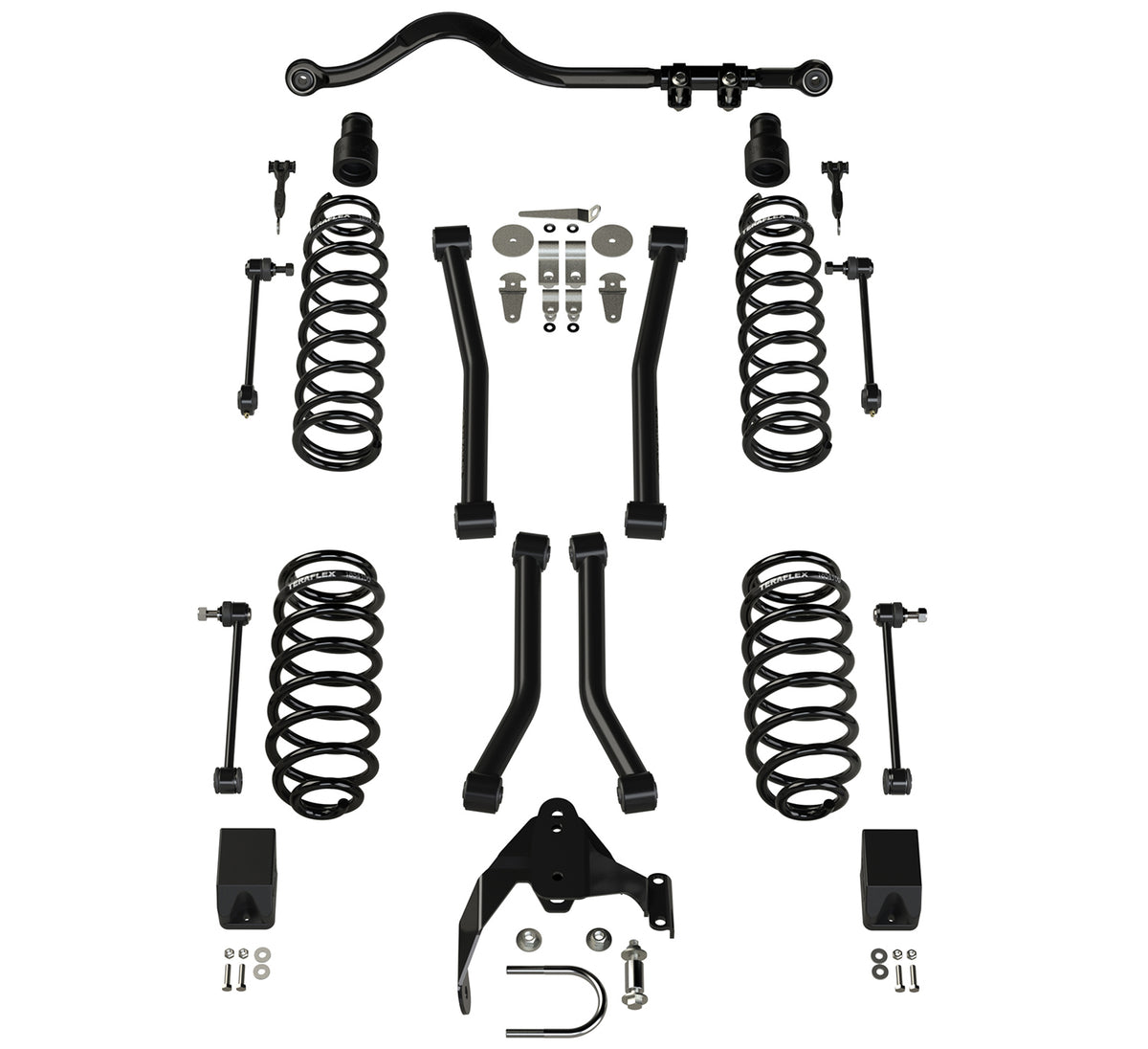 07-18 Wrangler JK 2 Door 3 Inch Suspension System w/ 4 Sport Control Arms No Shocks TeraFlex