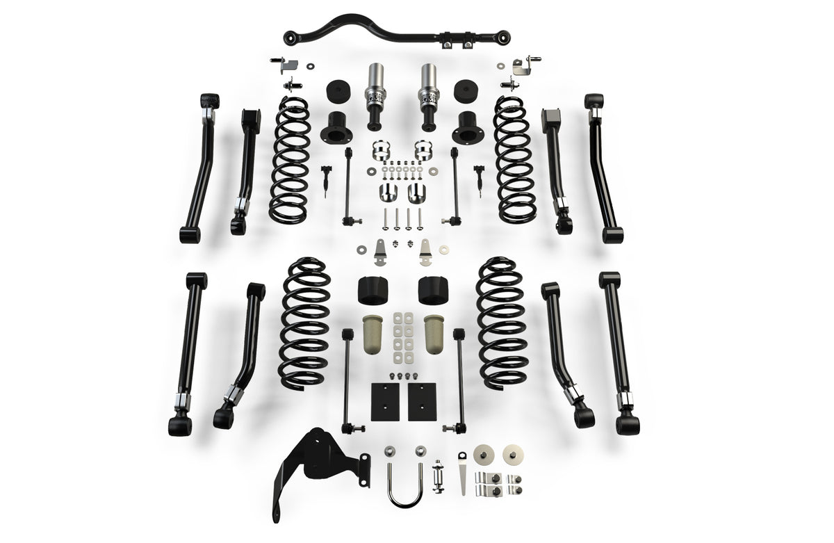 07-18 Wrangler JK 4 Door 3 Inch Alpine CT3 Outback Overland Short Arm Suspension System No Shocks TeraFlex
