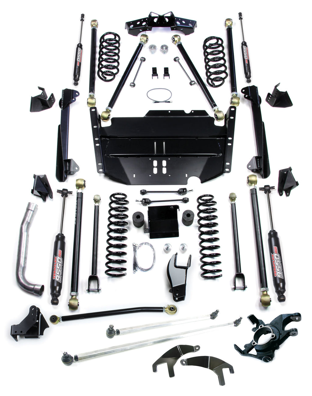 97-06 Jeep Wrangler TJ SWB 5 Inch Pro LCG Long Arm Suspension System, High Steer & 9550 VSS Twin-Tube TeraFlex