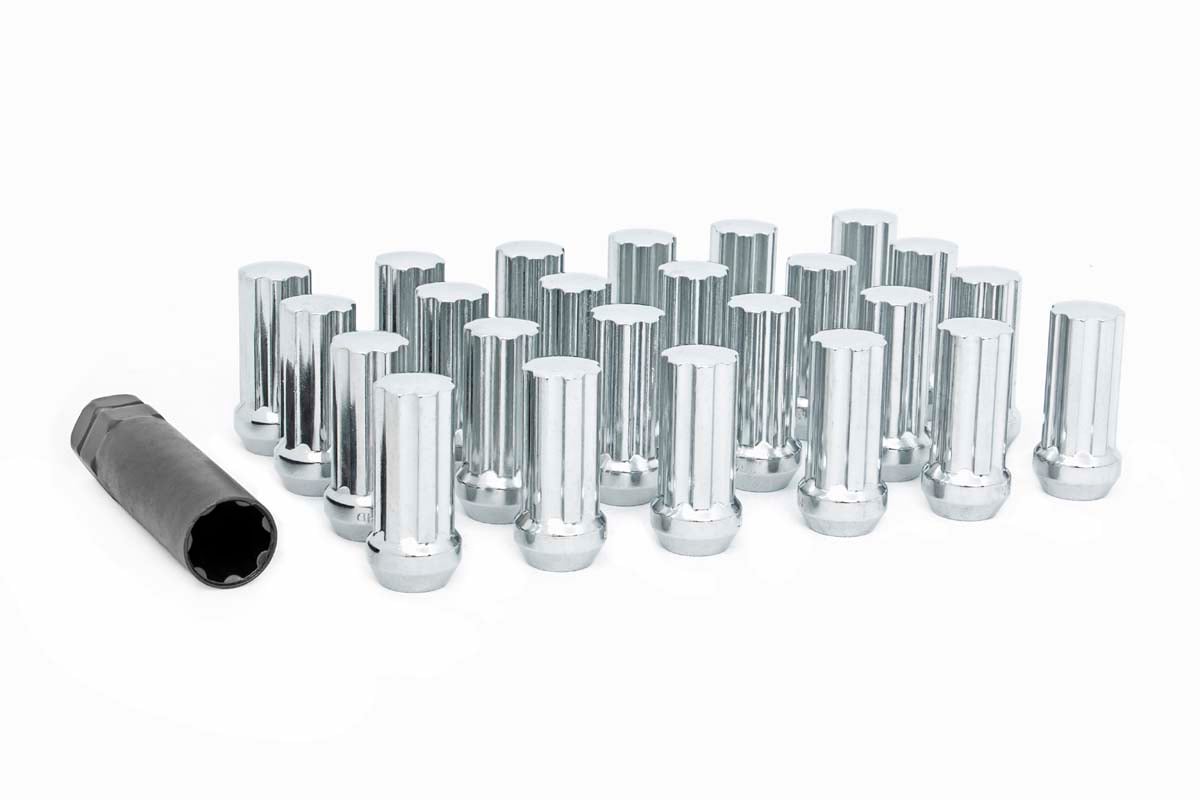 M14 x 2.0 Lug Nut Set of 24 Chrome Rough Country