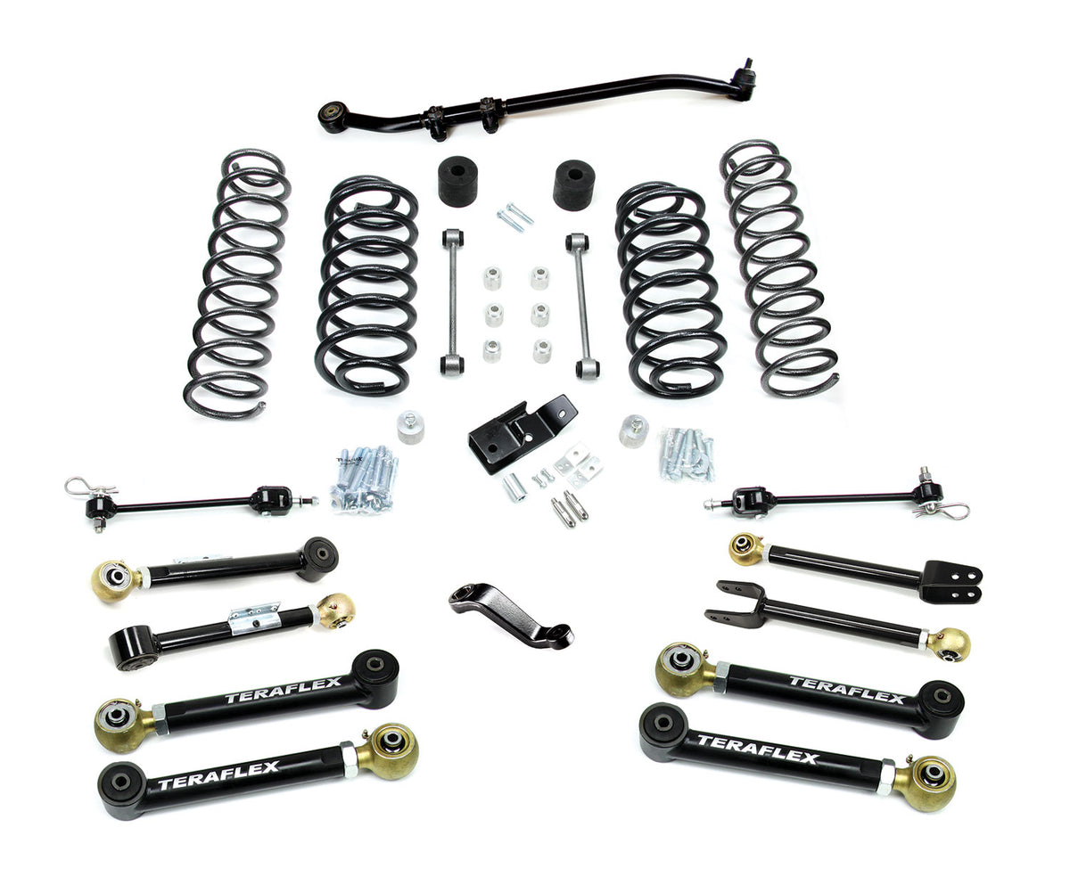 97-06 Jeep Wrangler TJ 4 Inch Suspension System w/ 8 Short Control Arms No Shocks TeraFlex