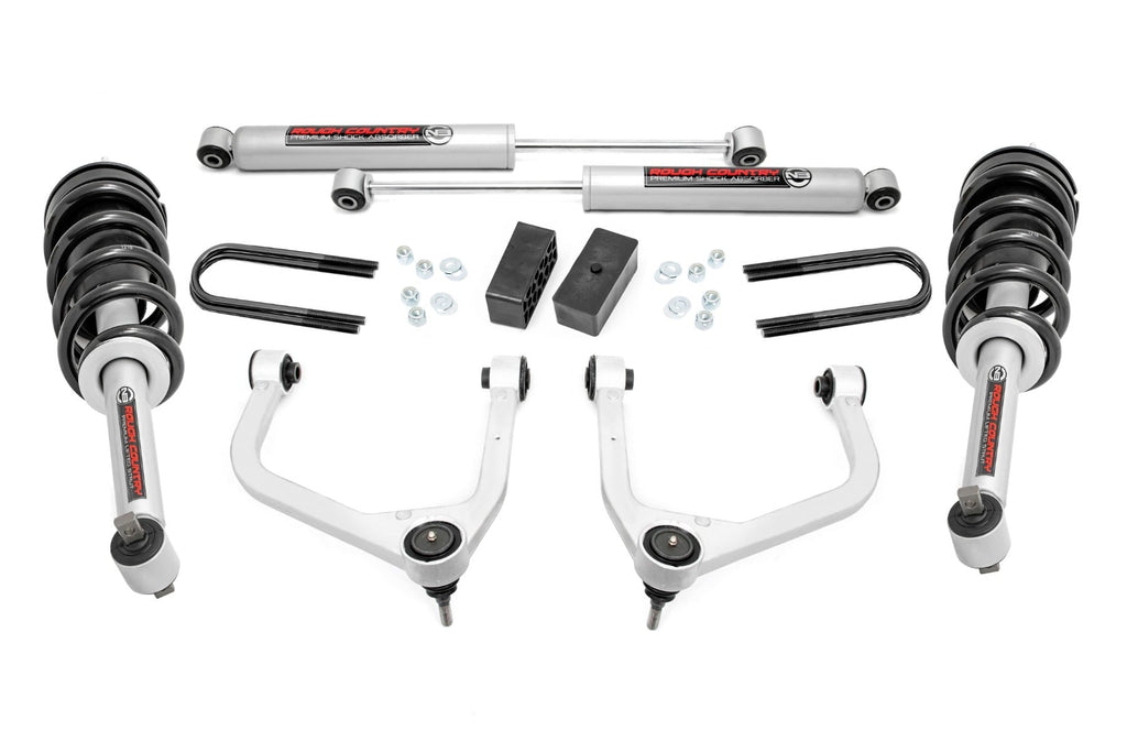 3.5 Inch Lift Kit Mono Leaf Rear N3 Struts GMC Sierra 1500 (25-26) Rough Country