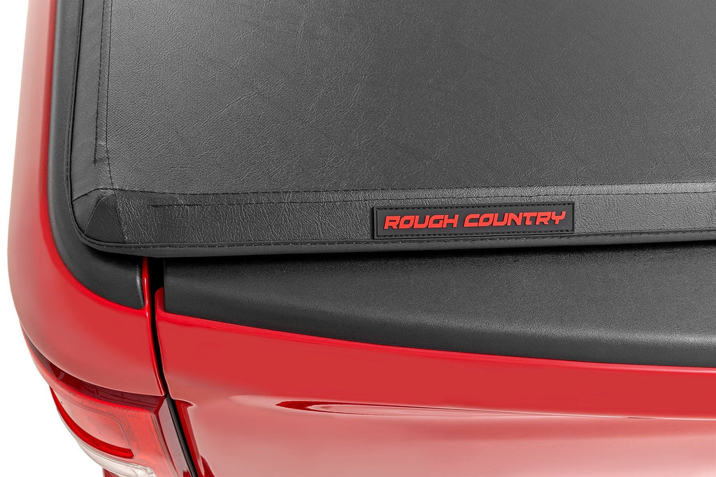 Soft Tri-Fold Bed Cover 6 Foot 7 Inch Bed Silverado/Sierra 1500/2500HD/3500HD (07-14) Rough Country