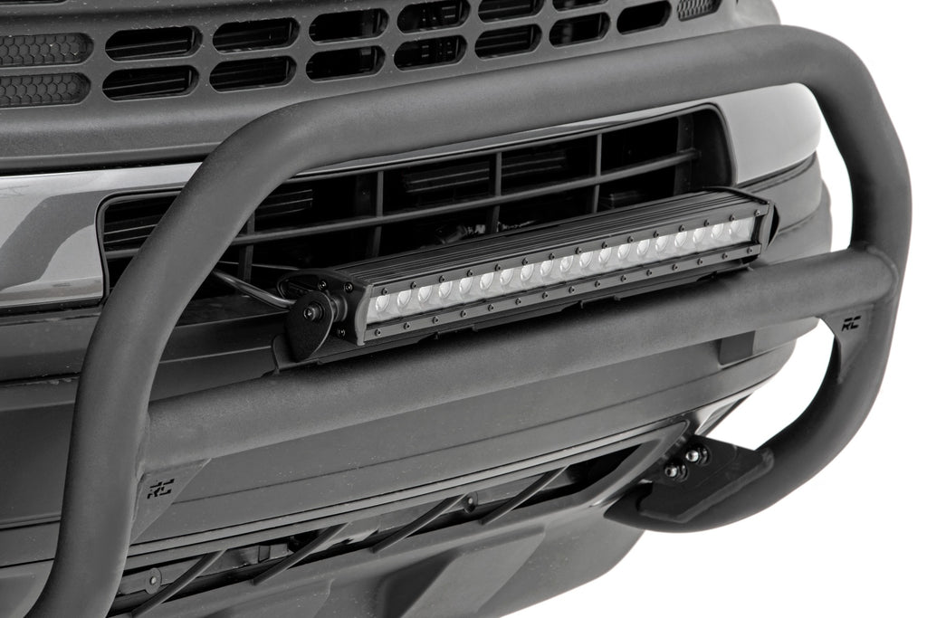 Nudge Bar 20 Inch Black Single Row LED Ford Bronco Sport 4WD (2021-2024) Rough Country