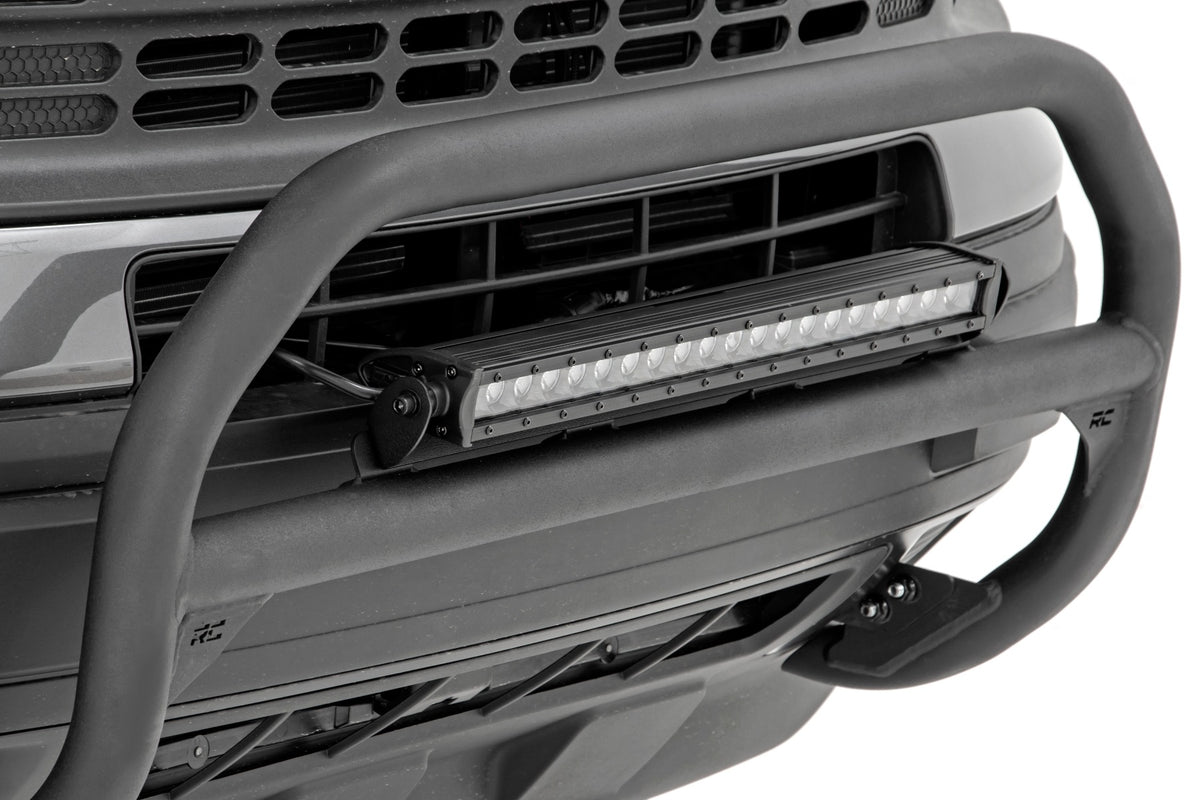 Nudge Bar 20 Inch Black Single Row LED Ford Bronco Sport 4WD (2021-2024) Rough Country