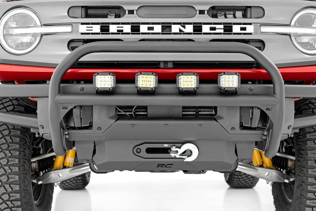 Nudge Bar 3 Inch Wide Angle Led (x4) Oe Modular Steel Ford Bronco (21-25) Rough Country