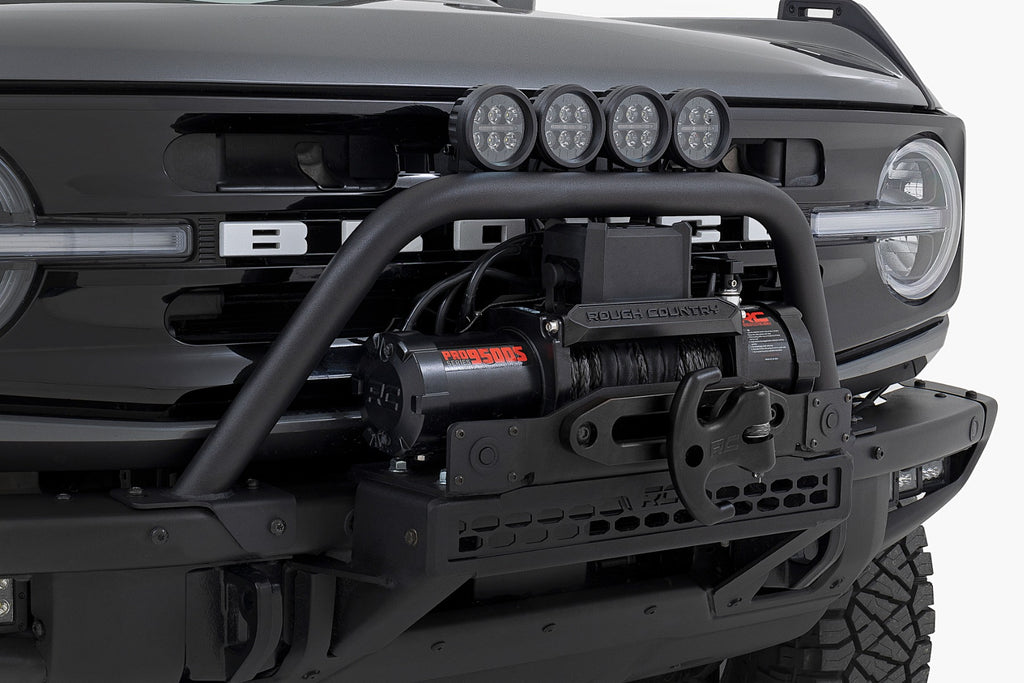 Safari Bar 6.5 Inch Round LED OE Modular Steel Ford Bronco 4WD (21-25) Rough Country