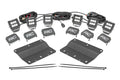 LED Light Kit Fog Mount Triple 2 Inch Black Pair Spot/Flood Ford Bronco (21-25) Rough Country
