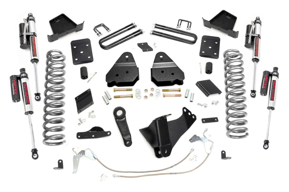 6 Inch Lift Kit Gas OVLD Vertex Ford F-250 Super Duty 4WD (2015-2016) Rough Country