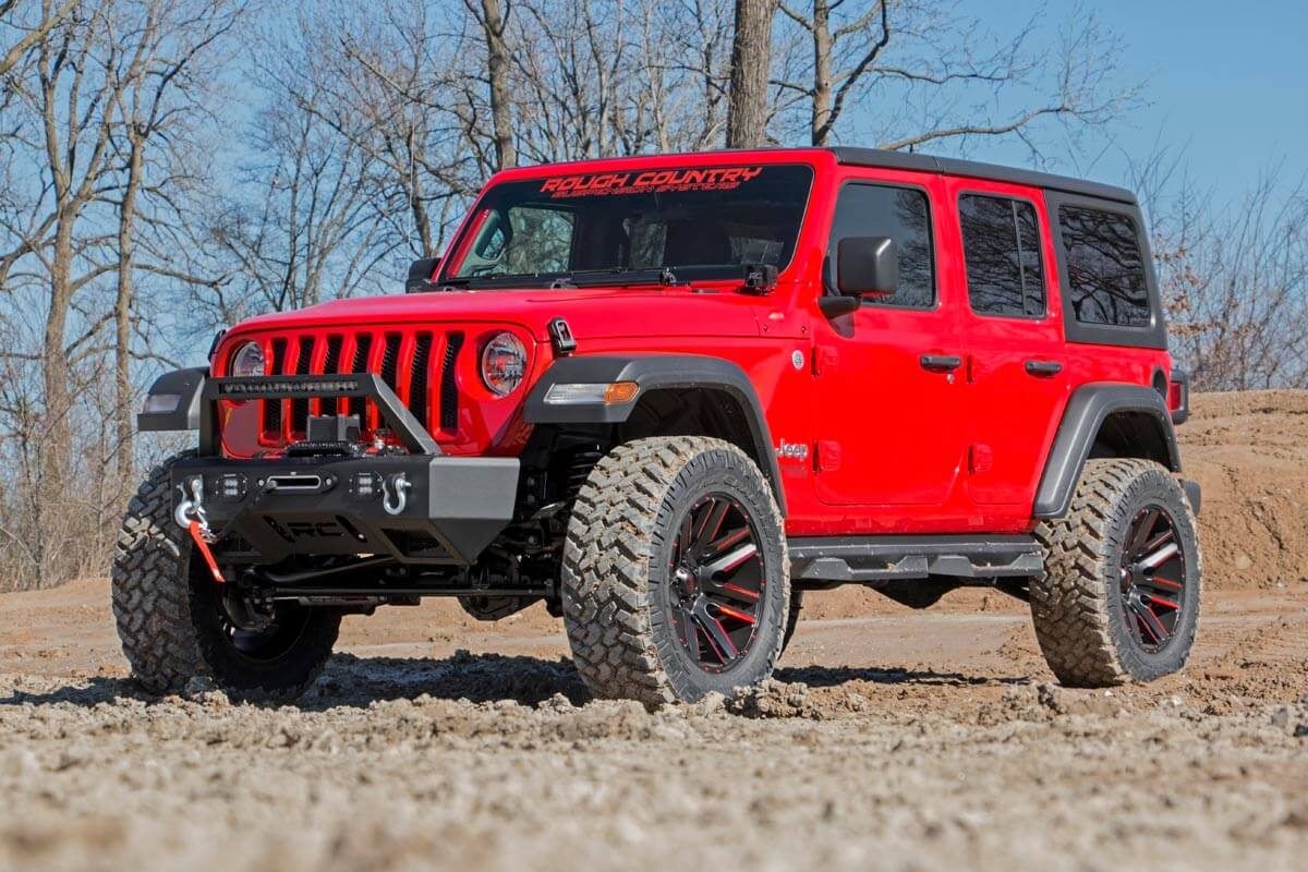 3.5 Inch Lift Kit Adj Lower FR D/S M1 Jeep Wrangler Unlimited (18-23) Rough Country