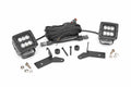 LED Light Kit Hinge Mount 2 Inch Black Pair Jeep Gladiator JT/Wrangler JL (18-26) Rough Country