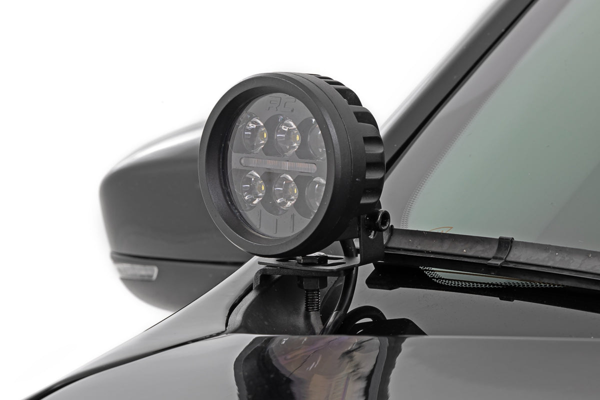 LED Light Kit Ditch Mount 3 Inch OSRAM Wide Jeep Cherokee KL (14-21) Rough Country