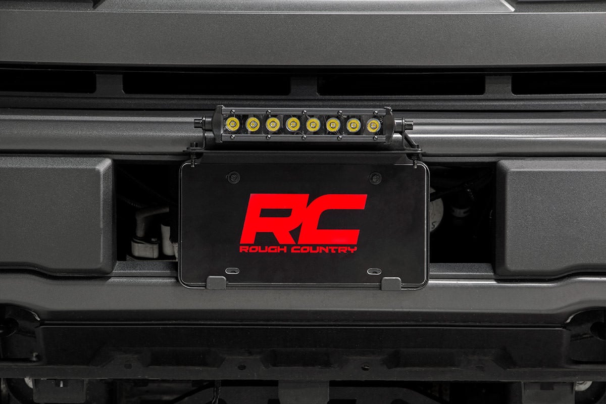 LED Light Kit License Plate Mount 8 Inch Single Row Black Series Rough Country
