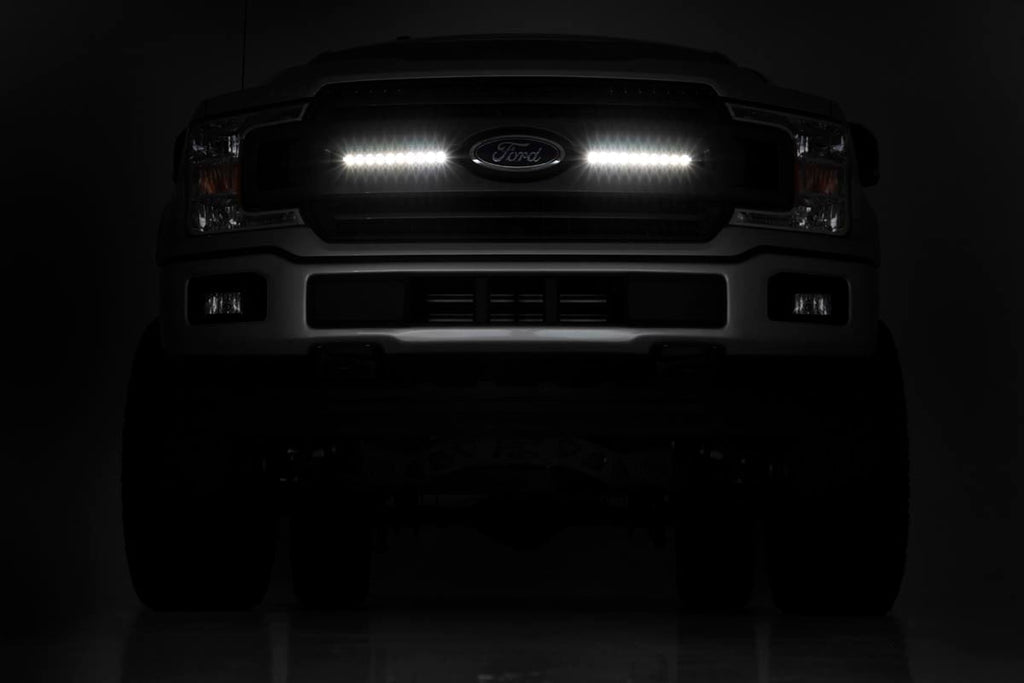 10 Inch Chrome Series LED Light Bar Slim Line Pair Rough Country
