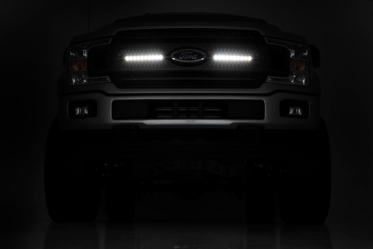 10 Inch Chrome Series LED Light Bar Slim Line Pair Rough Country