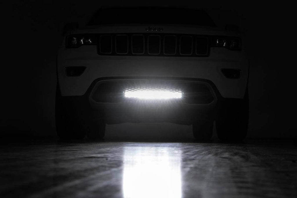 LED Light Kit Bumper Mount 20 Inch Black Dual Row White DRL Jeep Grand Cherokee WK2 (11-20) Rough Country