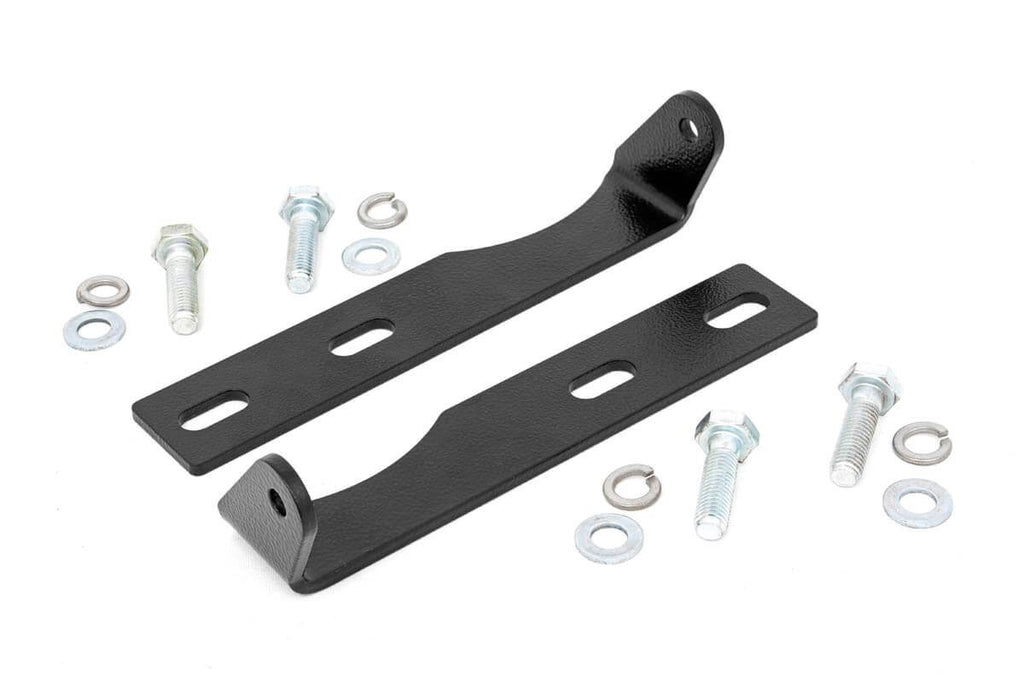 LED Light Kit Bumper Mount 20 Inch Black Dual Row White DRL Jeep Grand Cherokee WK2 (11-20) Rough Country