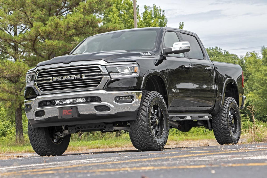 LED Light Kit Bumper Mount 20 Inch Black Dual Row Ram 1500 2WD/4WD (19-24) Rough Country