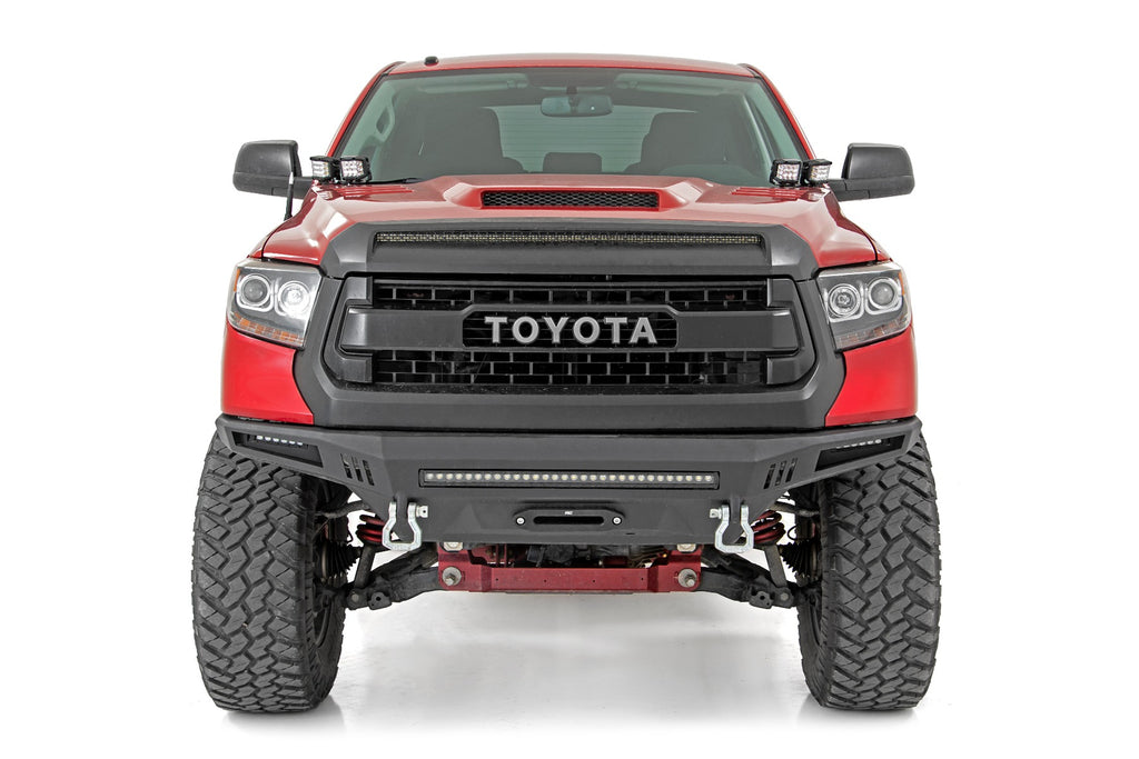 LED Light Kit Ditch Mount Dual 2 Inch Black Pairs Amber DRL Toyota Tundra (14-21) Rough Country