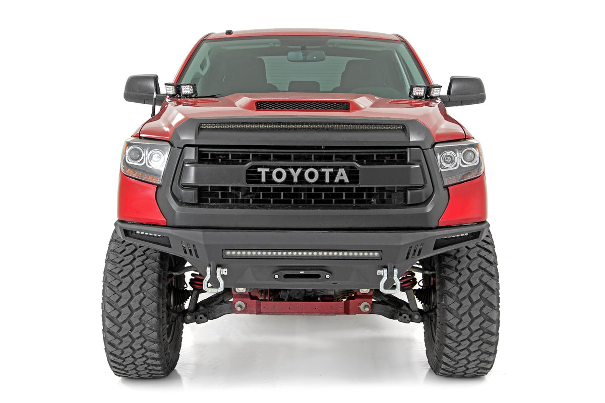LED Light Kit Ditch Mount Dual 2 Inch Black Pairs Amber DRL Toyota Tundra (14-21) Rough Country