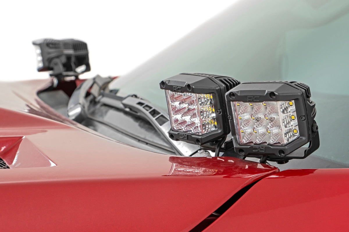 LED Light Kit Ditch Mount 3 Inch OSRAM Wide Toyota Tundra 2WD/4WD (14-21) Rough Country