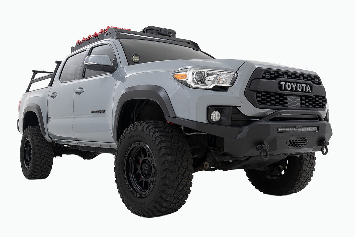 LED Light Kit Ditch Mount 2 Inch Black Pair Spot Toyota Tacoma (16-23) Rough Country