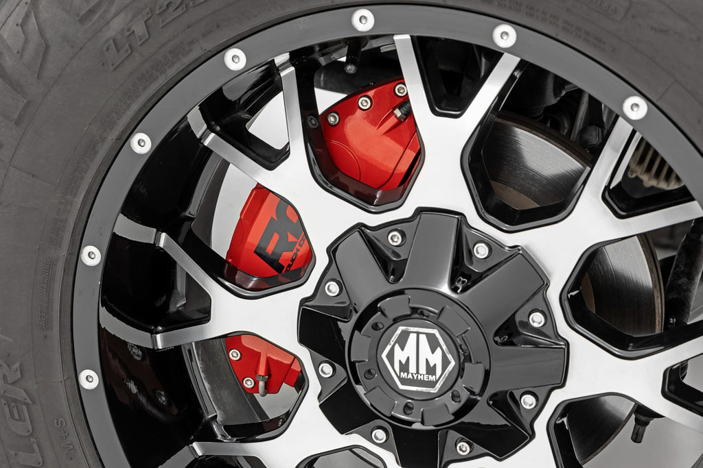 Caliper Covers Front and Rear Red Silverado/Sierra 2500HD/3500HD (11-19) Rough Country