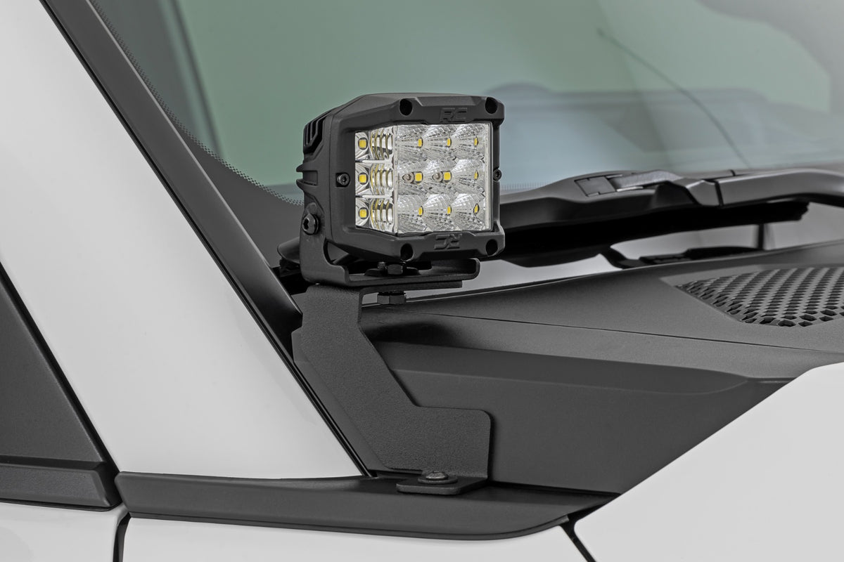LED Light Kit Ditch Mount 3 Inch OSRAM Wide Toyota Land Cruiser (24-26) Rough Country