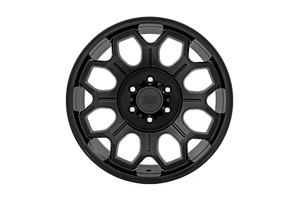 77 Series Wheel One-Piece Semi Gloss Black 20x10 Rough Country