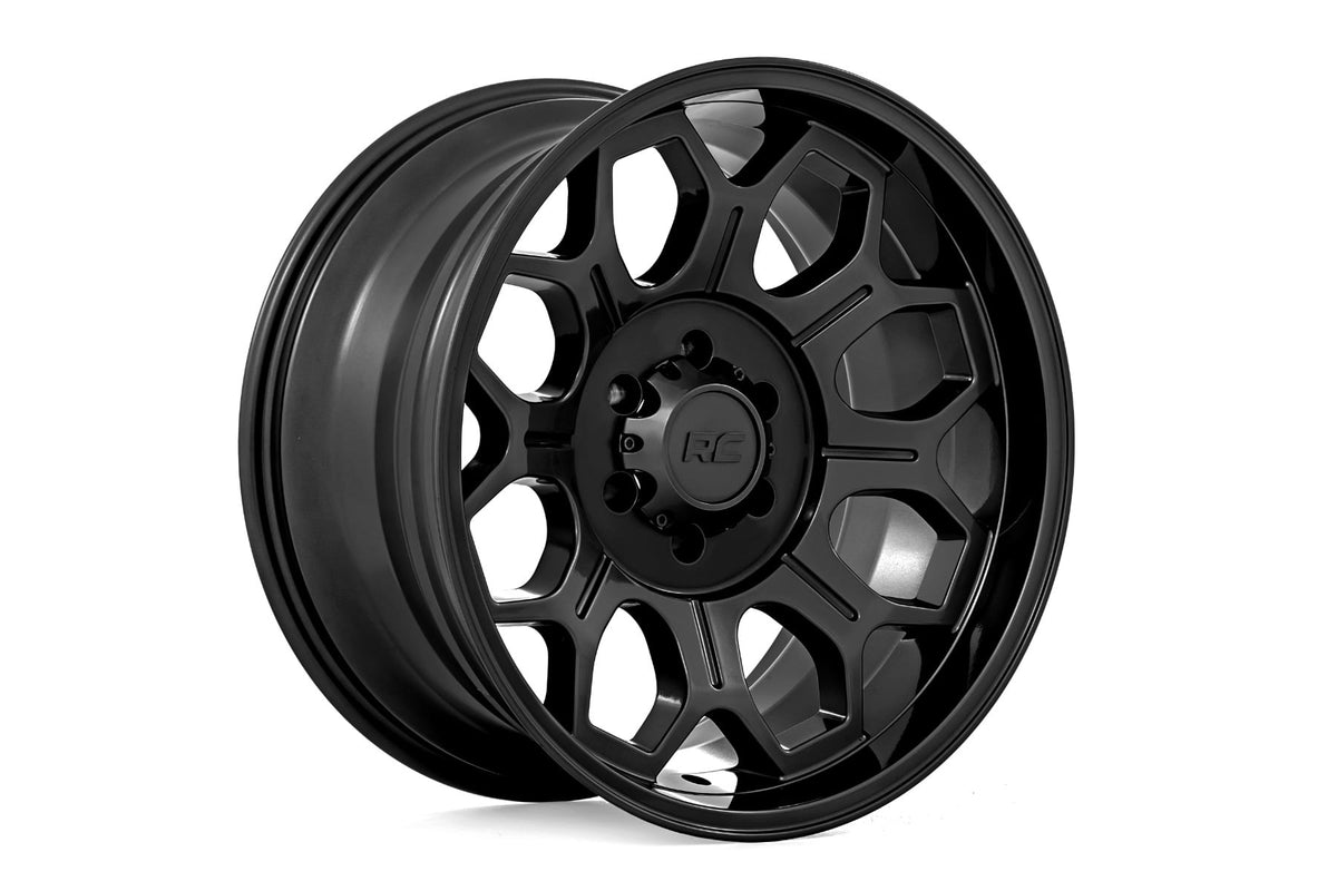 77 Series Wheel One-Piece Semi Gloss Black 20x10 Rough Country