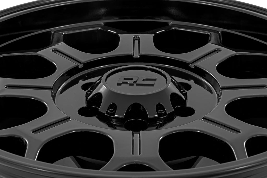 77 Series Wheel One-Piece Semi Gloss Black 20x10 Rough Country