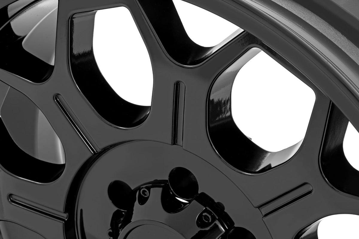 77 Series Wheel One-Piece Semi Gloss Black 20x10 Rough Country