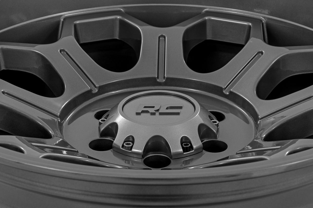 77 Series Wheel One-Piece Gunmetal Gray 20x10 Rough Country