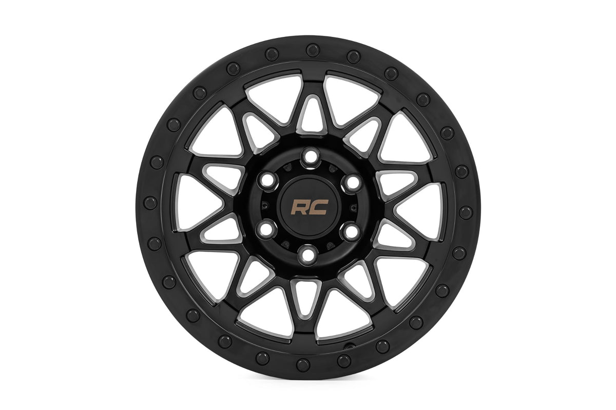 78 Series Wheel Simulated Beadlock Black 17x8.5 Rough Country