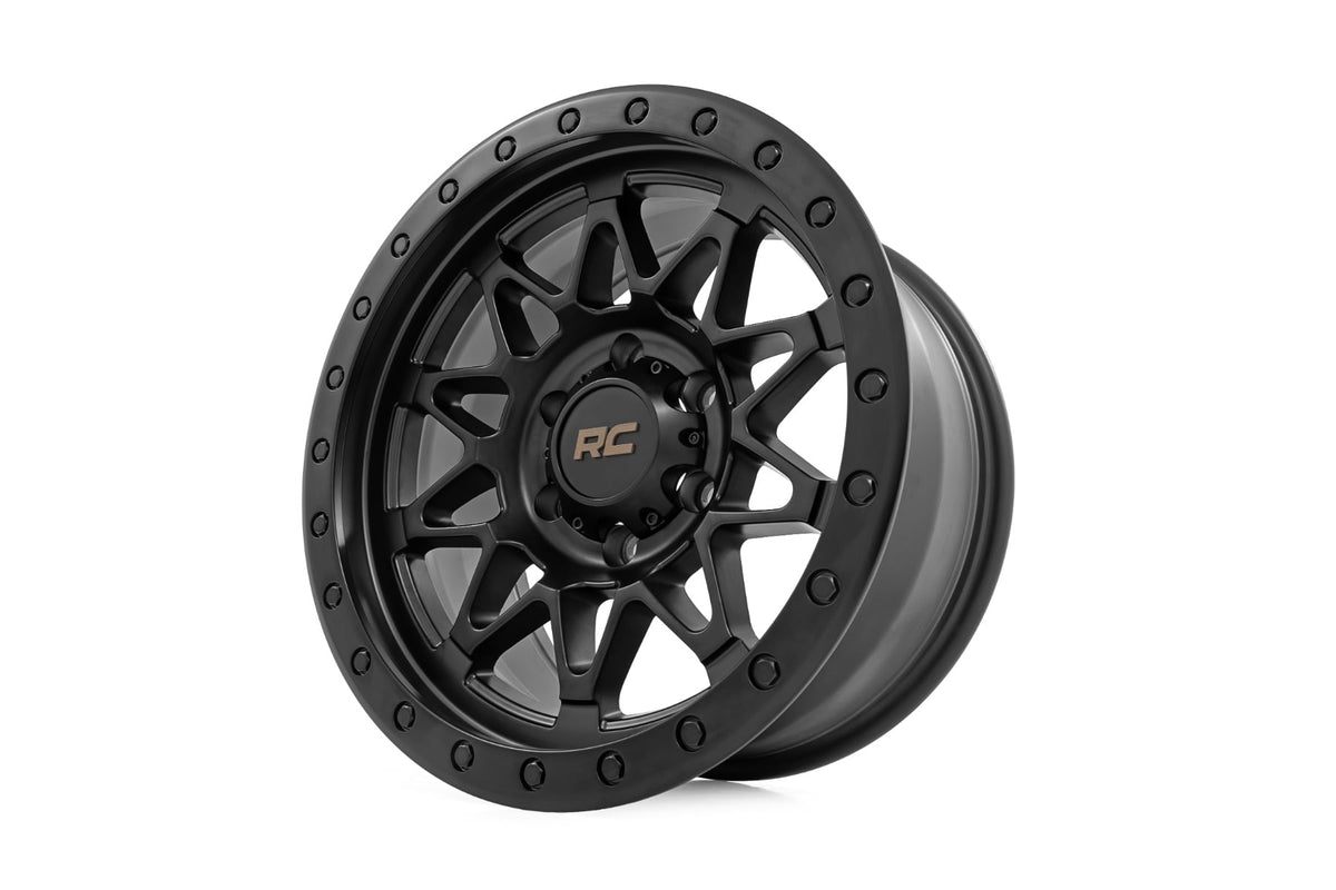 78 Series Wheel Simulated Beadlock Black 17x8.5 Rough Country