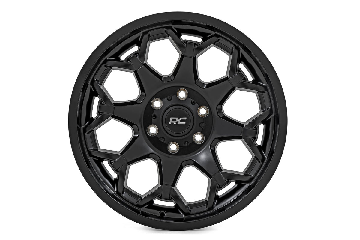 80 Series Wheel One-Piece Semi Gloss Black 20x9 Rough Country