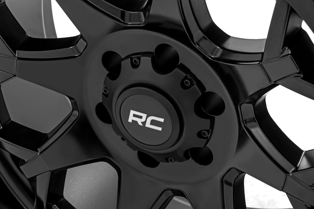 80 Series Wheel One-Piece Semi Gloss Black 20x9 Rough Country
