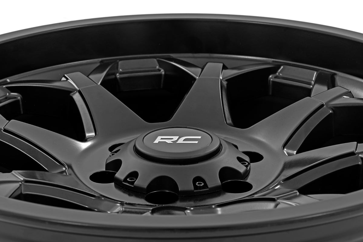 80 Series Wheel One-Piece Semi Gloss Black 20x9 Rough Country