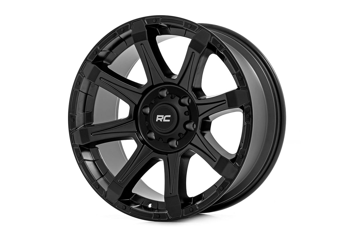81 Series Wheel One-Piece Semi Gloss Black 20x9 Rough Country
