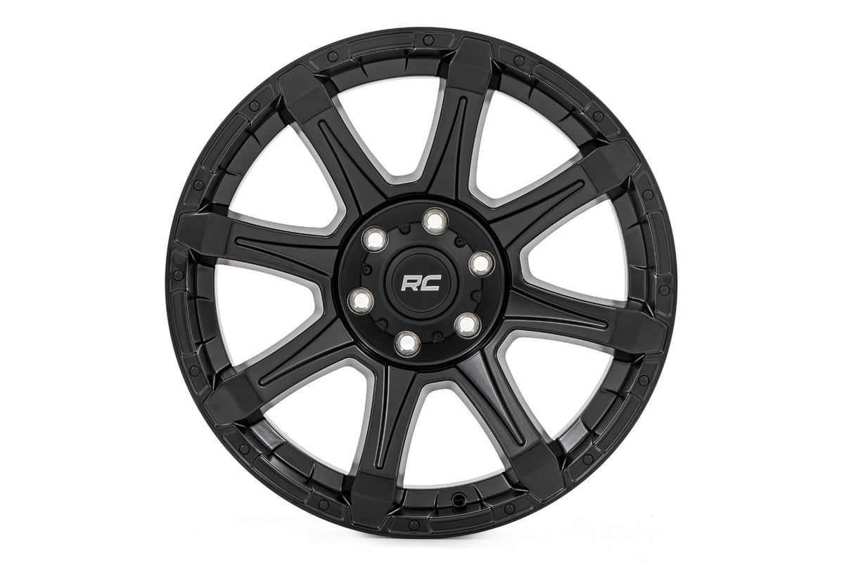 81 Series Wheel One-Piece Semi Gloss Black 20x9 Rough Country