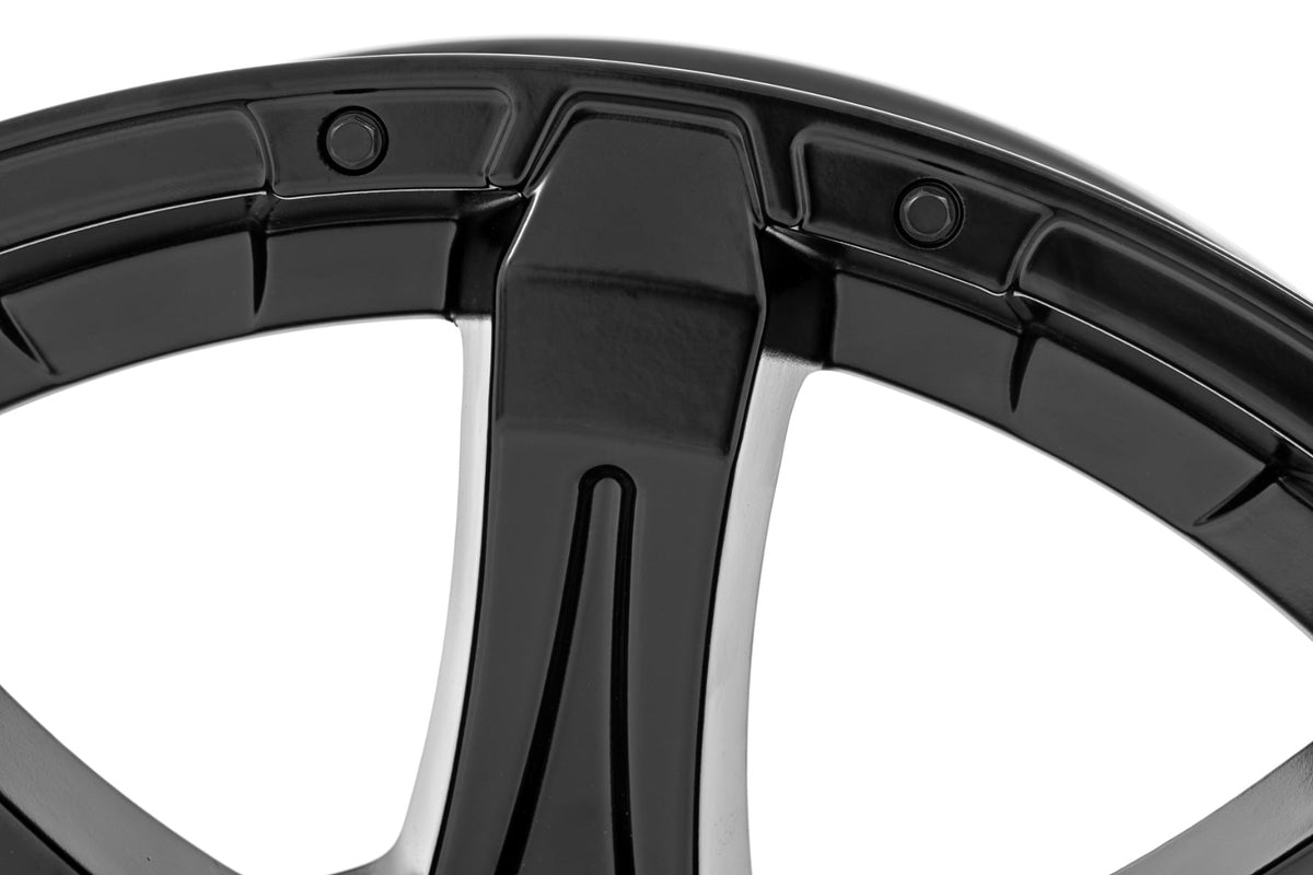81 Series Wheel One-Piece Semi Gloss Black 20x9 Rough Country