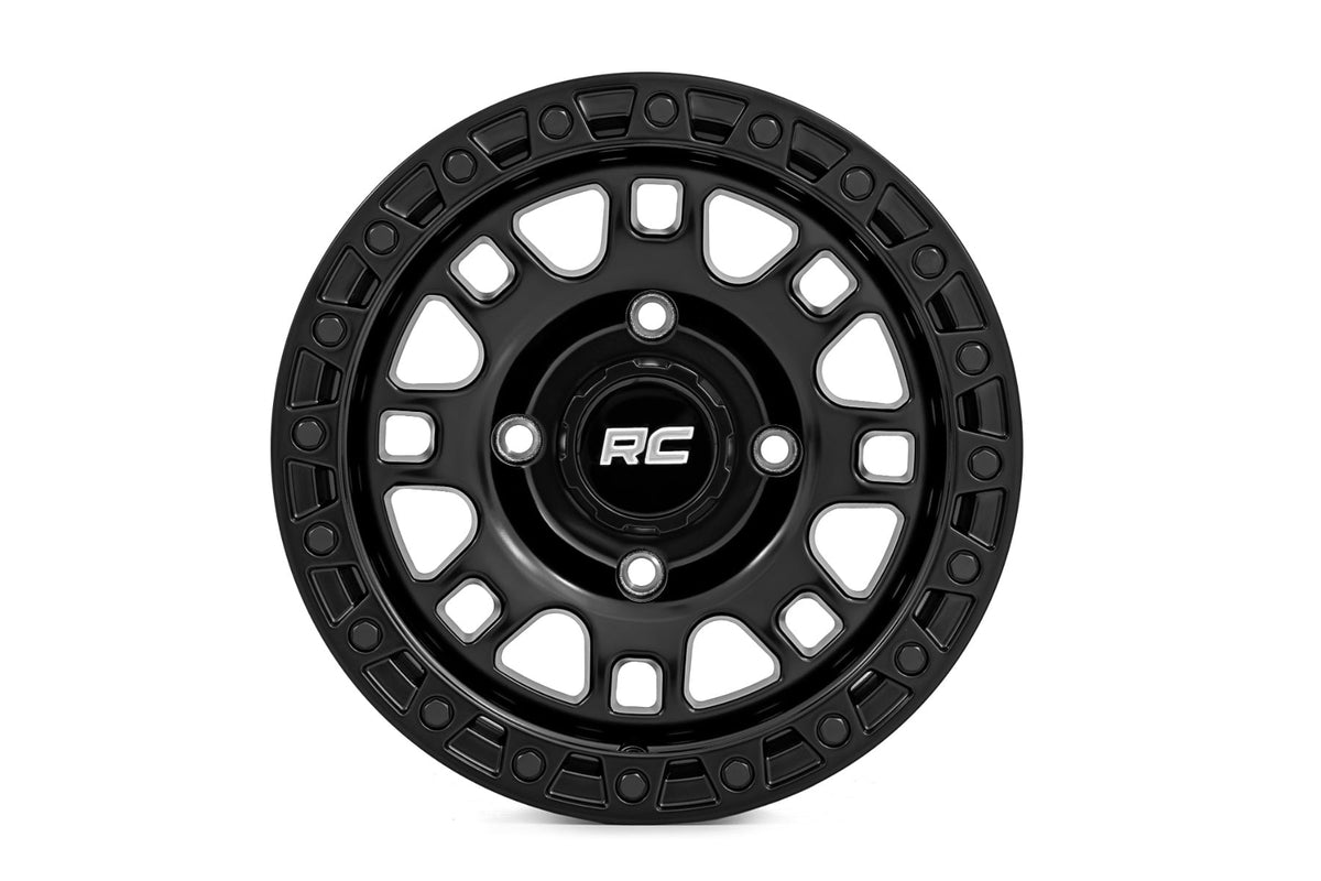82 Series Wheel One-Piece Semi Gloss Black 14x7 Rough Country