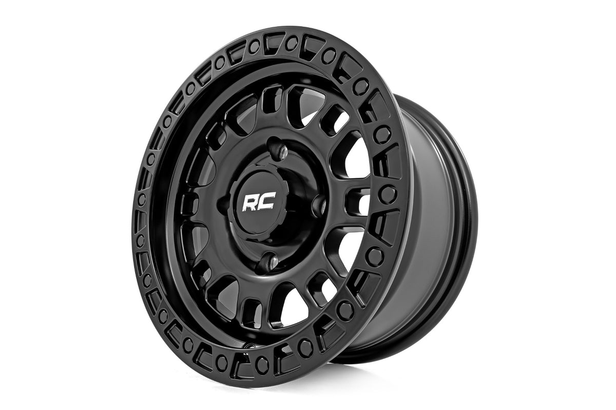 82 Series Wheel One-Piece Semi Gloss Black 14x7 Rough Country