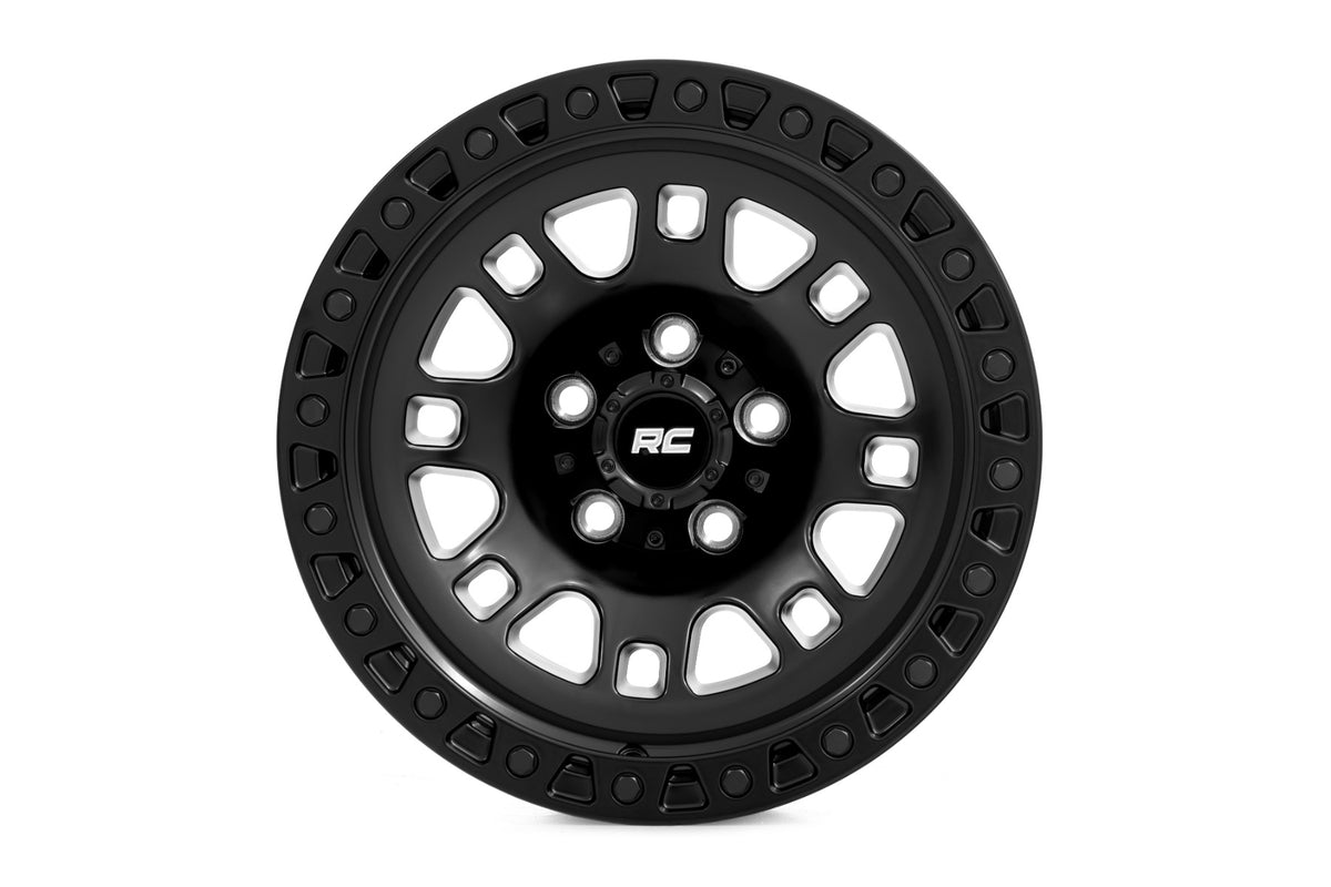 82 Series Wheel One-Piece Semi Gloss Black 15x8 Rough Country