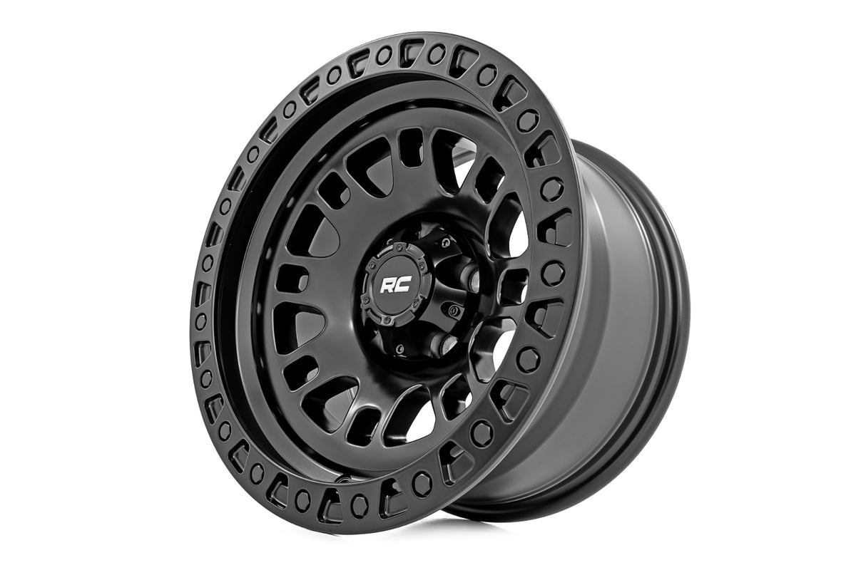 82 Series Wheel One-Piece Semi Gloss Black 15x8 Rough Country