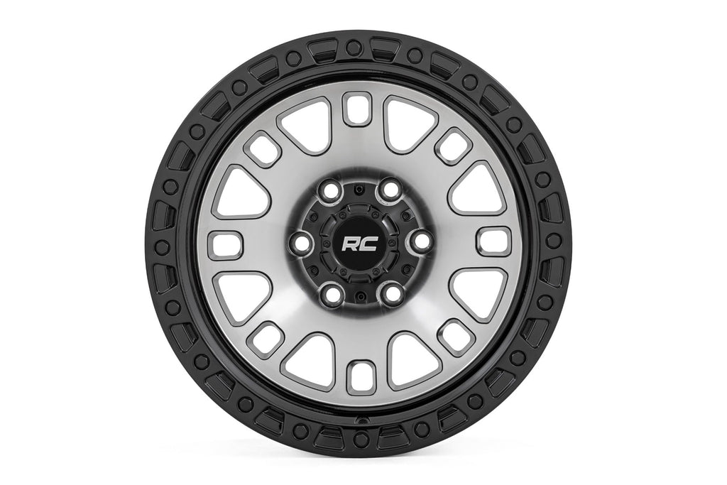 82 Series Wheel One-Piece Machined Semi Gloss Black 17x9 Rough Country
