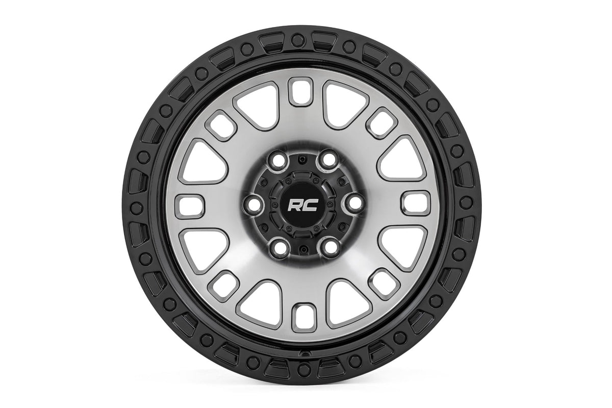 82 Series Wheel One-Piece Machined Semi Gloss Black 17x9 Rough Country