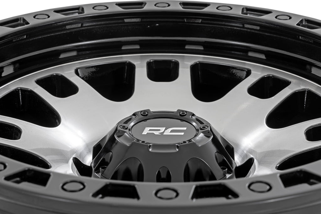 82 Series Wheel One-Piece Machined Semi Gloss Black 17x9 Rough Country
