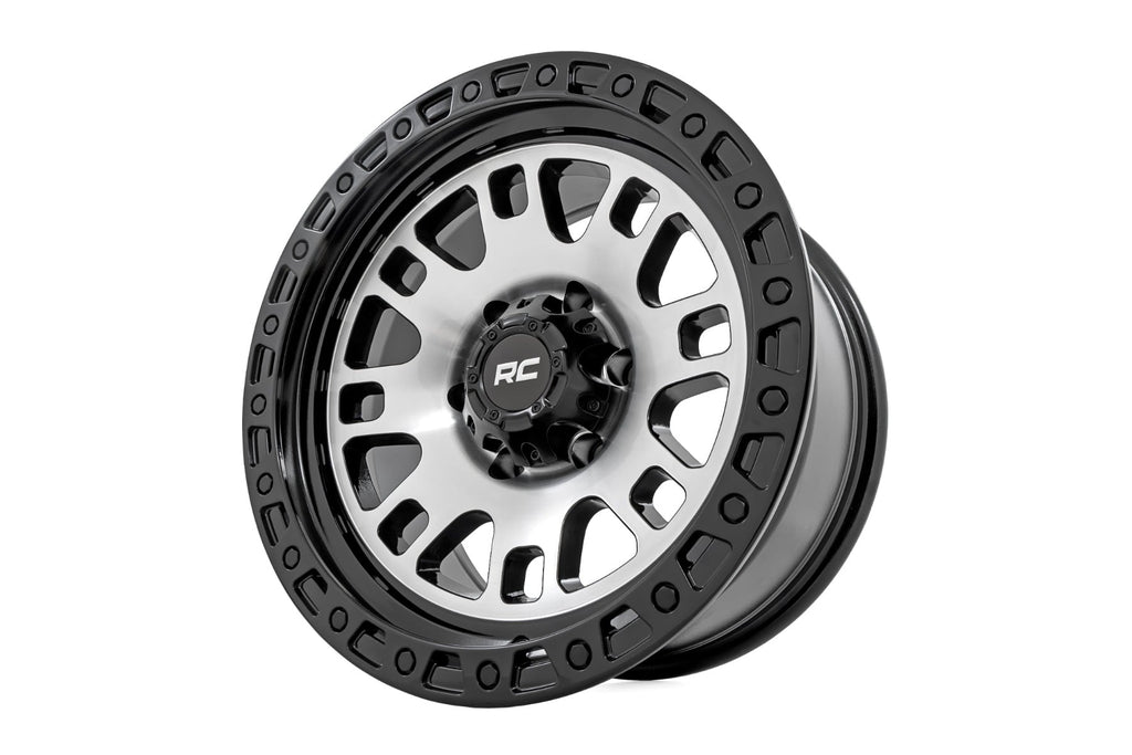 82 Series Wheel One-Piece Machined Semi Gloss Black 17x9 Rough Country